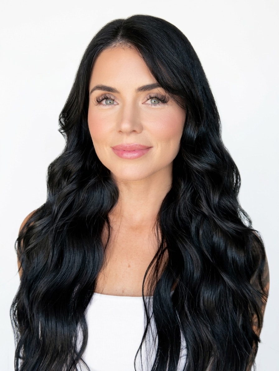 Glossy black waves