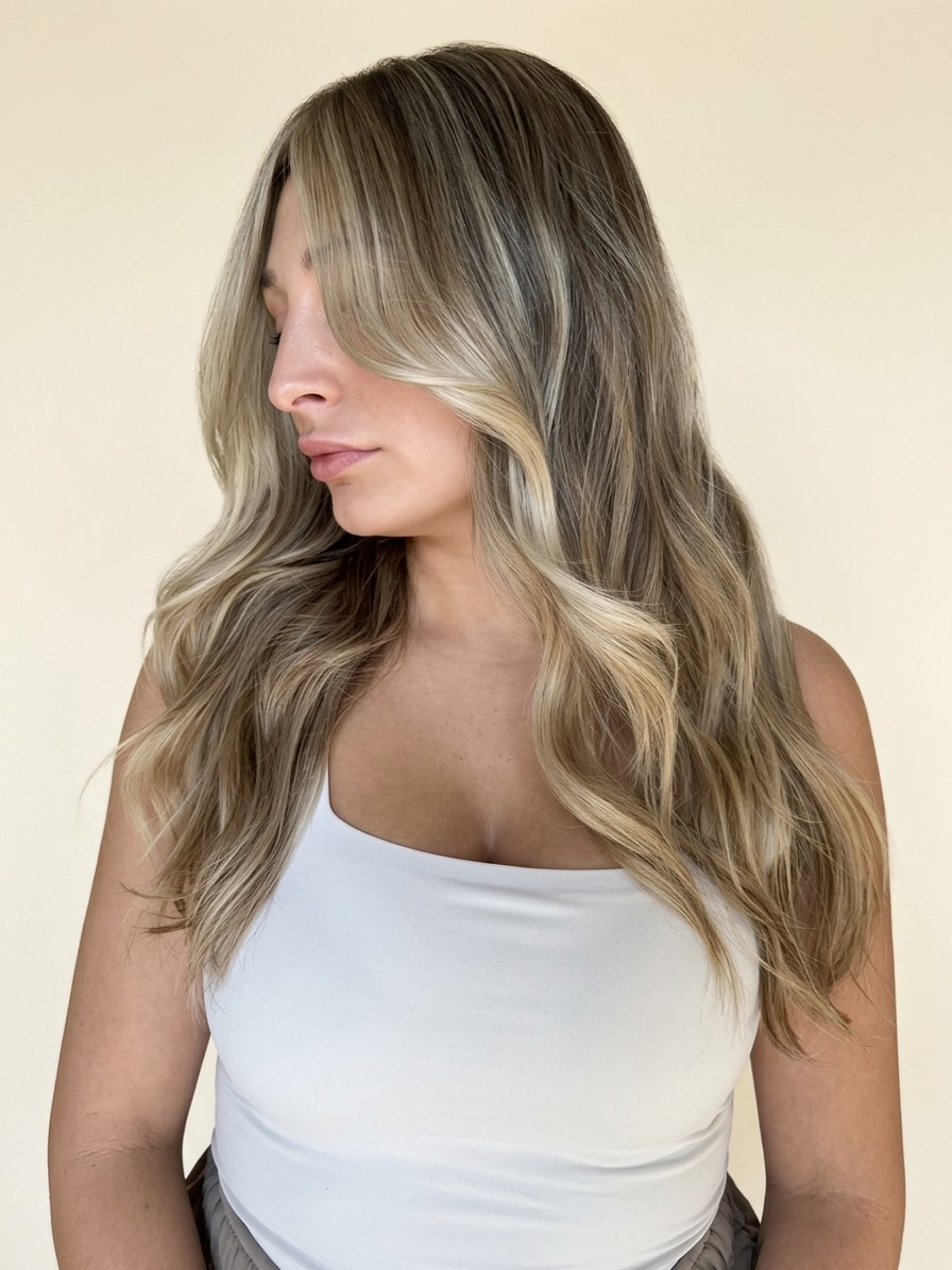 Dimensional blonde balayage