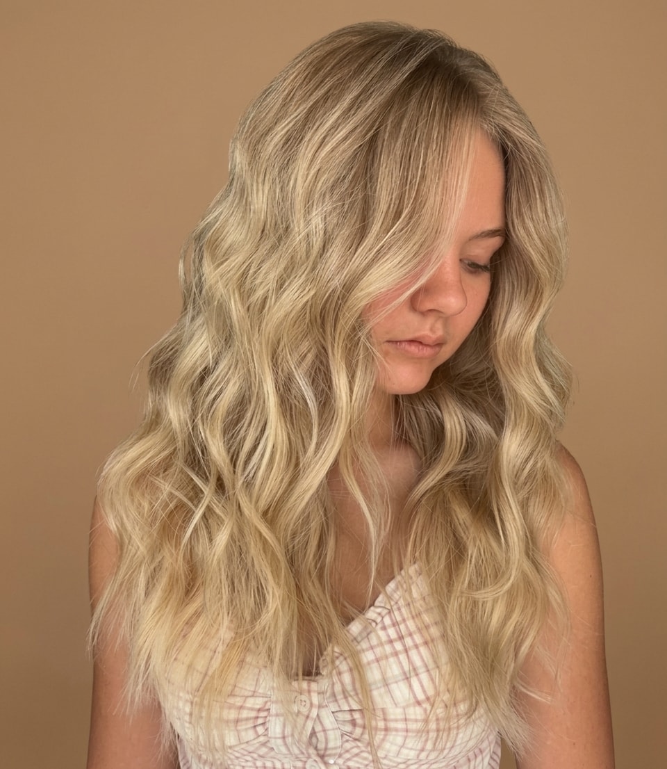Warm blonde waves